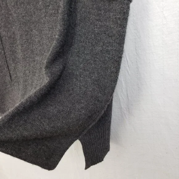 KOKUN 100% Cashmere Sweater Dress Tunic Knit Gray size S Relaxed Fit Lagenlook - Picture 5 of 11